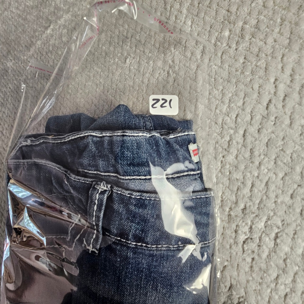 Levis 715 Jeans Girls 16.5 Plus Bootcut Blue Dark Wash Adjustable Waist - Picture 11 of 11
